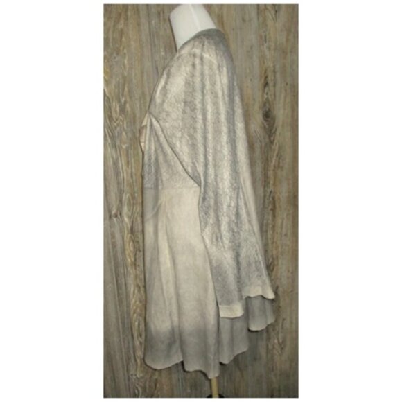 Vocal Grey Brown Faux Suede Lace Bell Slv Cardigan Jacket Size XL Fairy Grung - Picture 2 of 15